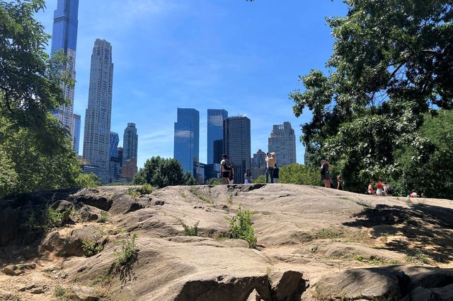 a big rock in Central Park